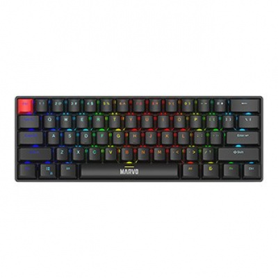 Marvo SABER 61, keyboard US, gaming, wired (USB), black, mechanical, backlight