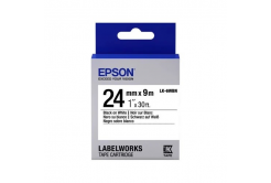 Epson LabelWorks LK-6WBN C53S656006 24mm x 9m, black text / white tape, original tape