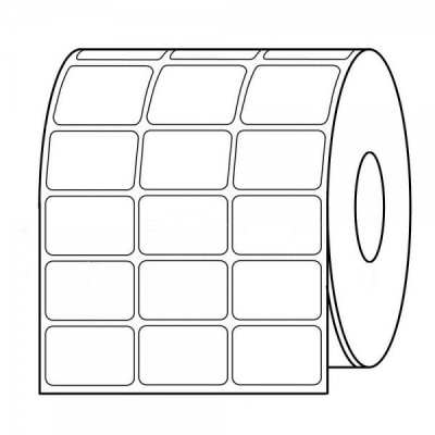 Self-adhesive labels 32x20 mm, three-line, 9000 pcs, thermo, roll