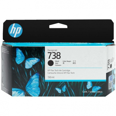 HP 738 498N4A black original ink cartridge
