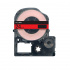 Epson HTC24PW, 24mm x 8m, black text / pink tape, compatible tape