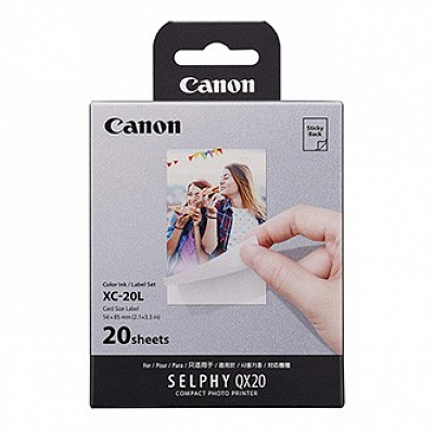 Canon Ink Paper Set XC-20L, XC-20L, ink and photo paper set paper, 20 prints, 54x85 mm type smooth, protective coating, 6755C002