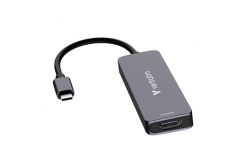 USB-C víceportový rozbočovač Essentials 4-port, 32155, šedý, délka kabelu 18cm, Verbatim, USB-C PD, USB-A 3.2 Gen 1, USB-A 2.0