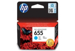 HP 655 CZ110AE cyan original ink cartridge, expired