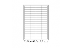 Selfadhesive labels 48,5 x 16,9 mm, 68 labels, A4, 100 sheets
