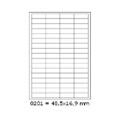Self-adhesive labels 48,5 x 16,9 mm, 68 labels, A4, 100 sheets