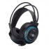 HP DHE-8001, headphones with microphone, volume control, black, 2.0, backlit, 3.5 mm jack + USB