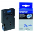 Brother TC-501, 12mm x 7,7m, black text / blue tape, laminated, original tape