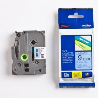 Brother TZ-521 / TZe-521, 9mm x 8m, black text / blue tape, original tape