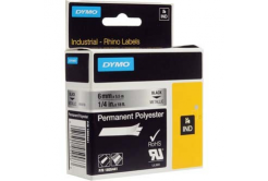 Dymo Rhino 1805441, 6mm x 5,5m, black text/metallic tape, original tape