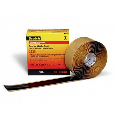 3M 2228 Scotch Insulating and Sealing Mastic Tape, 25.4 mm x 3 m