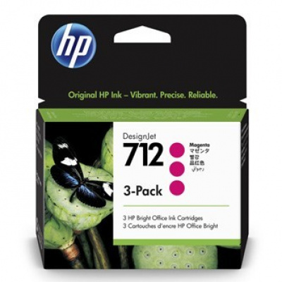 HP 712 3ED78A magenta 3pcs original ink cartridge