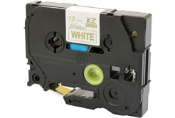 Brother original tape do tiskárny štítků, Brother, TZE-R234, gold text/white tape, 4m, 12mm, pruhovaná