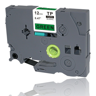 Brother TZe-V731, 12mm x 5,5m, black text / green tape, vinyl, compatible tape