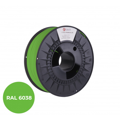 C-Tech 3DF-P-PETG1.75-6038 3D filament, PREMIUM LINE, PETG, RAL6038, 1,75mm, 1000g, Luminescent green