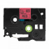 Compatible tape Brother TZ-S411 / TZe-S411, 6mm x 8m, extr.adh. black text / red tape