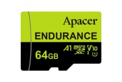 Apacer memory Endurance V30 A1, 64GB, micro SDXC, AP64GEDM1D05-R, UHS-I U3 (Class 10)