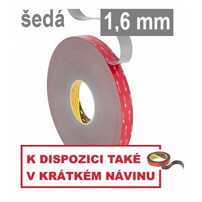 3M VHB™ GPH-160GF Oboustranně silně lepicí páska, tl. 1,6 mm 12 mm x 33 m