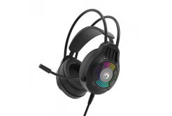 Marvo H8326, headphones with microphone, volume control, black