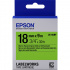 Epson LabelWorks LK-5GBF C53S655005 18mm x 9m, black text / green tape, fluorescent, original tape