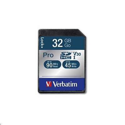 VERBATIM SDHC Card 32GB Pro, U3, V30