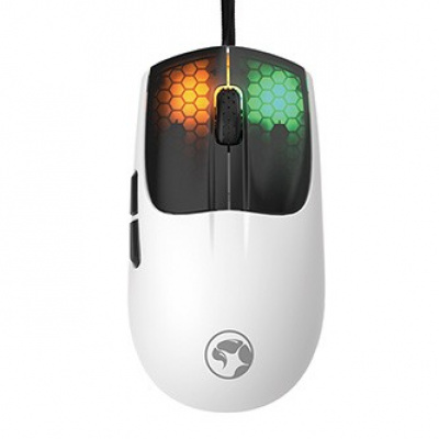 Mouse wired USB, Marvo M727, white, optic, 12000DPI