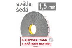 3M VHB™ 4956-P, thickness 1.5 mm; light gray double-sided very high bond acrylic tape 19 mm x 3 m