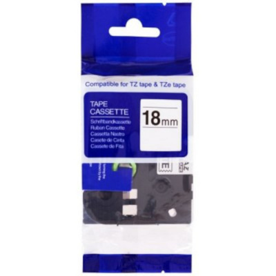 Compatible tape Brother TZ-NFX241/TZe-NFX241, 18mm x 5m, flexi, nylon, black text/white tape