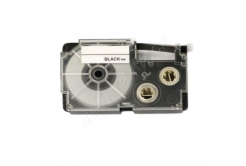 Casio XR-18FRD , 18mm x 8m, black text / signal red tape, compatible tape