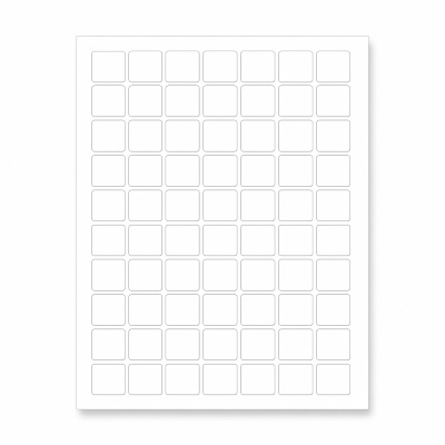 Self-adhesive labels 25 x 25 mm, 70 labels, A4, 100 sheets