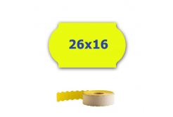 Price labels for labeling pliers, 26mm x 16mm, 700pcs, signal yellow