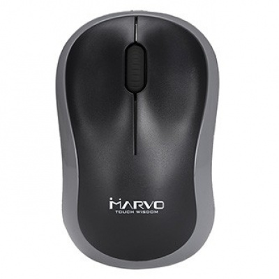 Marvo Mouse DWM100GY, 1000DPI, 2.4 [GHz], optic, 3tl., wireless, black-grey, 1 pc AA, office