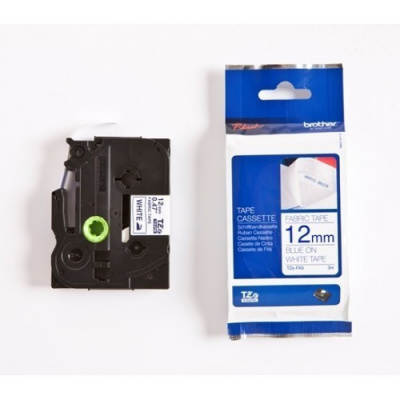 Brother TZ-FA3, 12mm x 8m, blue text/white tape, original tape