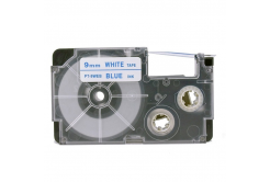 Casio XR-9WEB 9mm x 8m blue / white, compatible tape