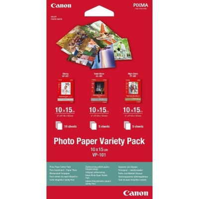 Canon Photo Paper Variety Pack VP-101 0775B078, 10x15cm, 20pcs, glossy, white, photo paper