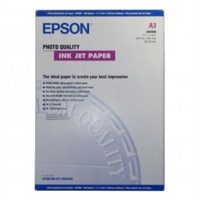 Epson Photo Quality InkJet Paper S041068 C13S041068, 105 g/m2, A3, 100pcs, matte, white, photo paper