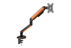 Powerton ERGO VISTA Adjustable monitor mount, black, 2-9KG, clamp, 17"- 32", 75x75/100x100