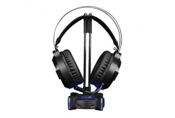 Marvo Backlit Headphone Stand HZ-04, 4x USB 3.0 HUB, black