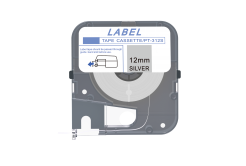 Max LM-312S, 12mm x 8m, silver compatible tape