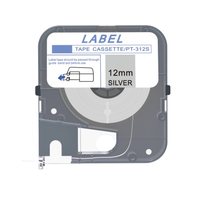 Max LM-312S, 12mm x 8m, silver compatible tape