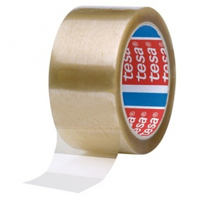Tesa 04089, transparent packing tape, 75 mm x 66 m, 24 rolls per box