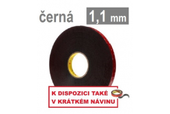 3M VHB™ 5952-F, tl. 1,1 mm; černá oboustranně silně lepicí akrylová páska 25 mm x 33 m