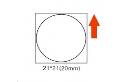 Niimbot A2A18348301, 21x21mm, 300pcs, white self-adhesive labels