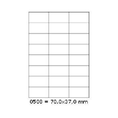 Self-adhesive labels 70 x 37 mm, 24 labels, A4, 100 sheets