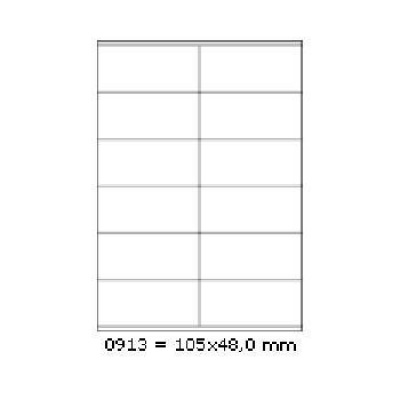 Self-adhesive labels 105 x 48 mm, 12 labels, A4, 100 sheets