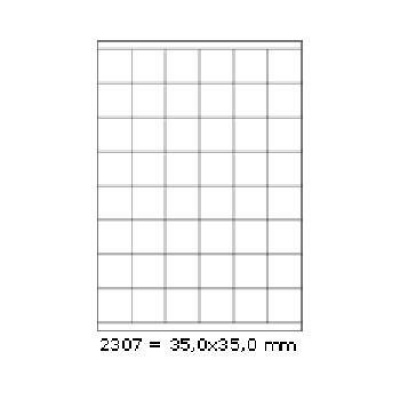 Self-adhesive labels 35 x 35 mm, 48 labels, A4, 100 sheets