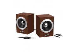 Genius speakers SP-HF280, 2.0, 6W, brown, volume control, 3.5 mm jack (USB), 100Hz~20kHz