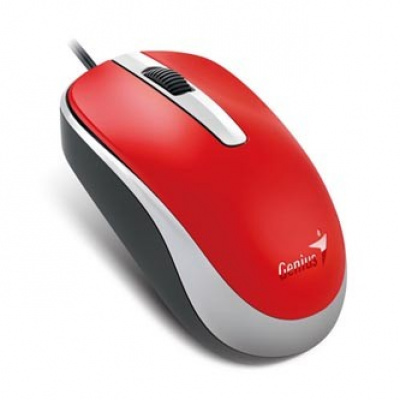 Genius Mouse DX-120 31010105109, 1200DPI, optic, 3tl., wired USB, red, standard, universal