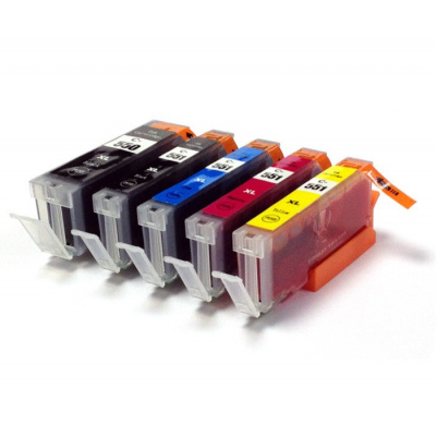 Canon CLI-551 Bk, C,M,Y + PGI-550Bk multipack compatible inkjet cartridge