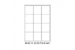 Self-adhesive labels 63,5 x 72 mm, 12 labels, A4, 100 sheets